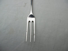 1764 fine Georgian silver 3 pronged fork with lovely crest 60g
