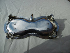 1764 stunning George 111 snuffers tray by William Cafe nice crest 205g