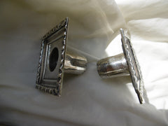 1 1765 Fine pair of George 111 silver candlesticks by top maker Emick Romer