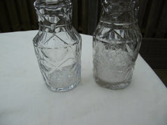 1766 fine large Georgian 2 bottle cruet set by R Peaston 610 grams silver