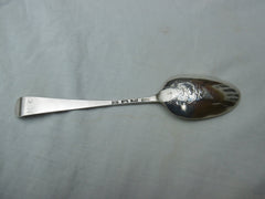 1766 rare George 111 picture back tablespoons with flower decoration by BB 37 grams