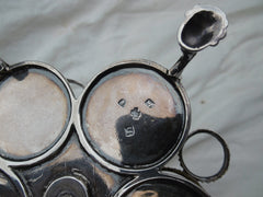 1768 very good George 111 Warwick style cruet set by Daniell and Mince