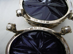 1768 matching set of 4 Georgian silver salts by the Hennells with liners