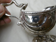 1771 stunning pair of Georgian cast sauce boats by Thomas Henning snake handles 445g