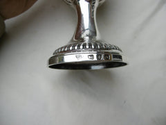 1771 fine pair of George 111 silver goblets by rare maker Austin Le Sage great crests 540g