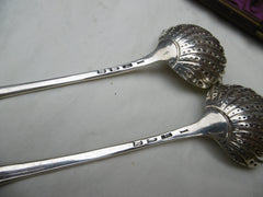 1771 beautiful cased pair of George 111 Onslow pattern ladles by William Fearn 116  grams