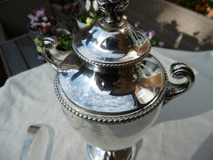1771 fine Georgian vase shaped silver urn by James Young with ladle 525g