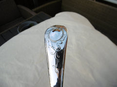 1773 George 111 soup ladle with embossed cartouche by WW 133g