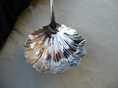 1773 George 111 soup ladle with embossed cartouche by WW 133g