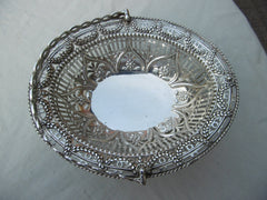 1774 Beautiful George 111 silver swing handled basket by maker SM 150 grams