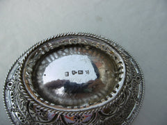 1774 Beautiful George 111 silver swing handled basket by maker SM 150 grams