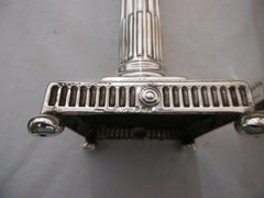 1774 beautiful pair of George 111 silver Dwarf candlesticks 17cms high