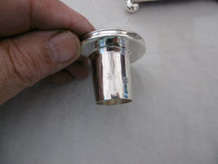 1774 beautiful pair of George 111 silver Dwarf candlesticks 17cms high