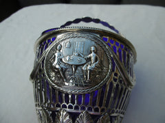 1775 stunning Georgian Adam style large silver swing handled basket see photos