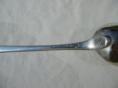 1774 lovely George 111 silver straining spoon by RS/RG 29cms long 120g