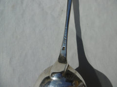 1774 lovely George 111 silver straining spoon by RS/RG 29cms long 120g