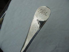 1776 very pretty Georgian bright cut basting spoon by W Tweedie 96g