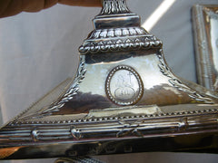 1776 stunning Pair of Georgian Adam style silver candlesticks by J Tibbets 31cms high