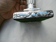 1776 nice pair of George 111 silver candlesticks by IC 17cms high weighted bases