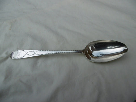 1782 fine George 111 Irish bright cut tablespoon rare Fleur-de-lys pattern 60g