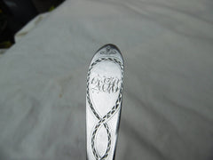 1782 fine George 111 Irish bright cut tablespoon rare Fleur-de-lys pattern 60g