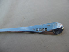 1784 lovely George 111 bright cut tablespoon with rare incuse duty head by WS 63 grams