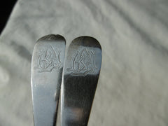 1784 quality pair of George 111 tablespoons by Hester Bateman 134g
