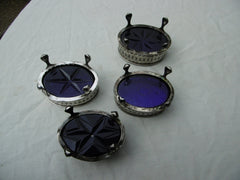1784 fine set of 4 Georgian silver salts by William Abbey 180 grams silver