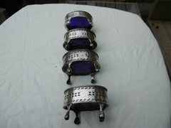 1784 fine set of 4 Georgian silver salts by William Abbey 180 grams silver