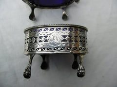 1784 fine set of 4 Georgian silver salts by William Abbey 180 grams silver