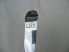 1785 fine Georgian Irish basting spoon by M Keating 84g 31cms long