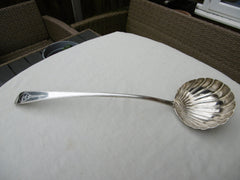 1788 magnificent George 111 Irish Soup ladle by Michael Smith great crest 200g see photos