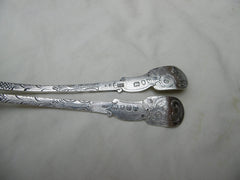 1790 stunning pair of George 111 sifter ladles, great decoration 100 grams