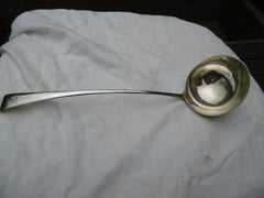 1791 large Georgian silver soup ladle in Scottish Aberdeen crest 180g