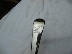 1791 large Georgian silver soup ladle in Scottish Aberdeen crest 180g