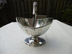 1792 fine George 111 silver swing handled basket by Maker TG 164 grams