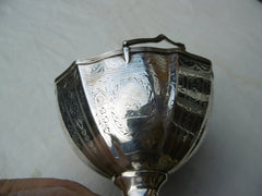 1792 fine George 111 silver swing handled basket by Maker TG 164 grams