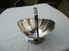1792 fine George 111 silver swing handled basket by Maker TG 164 grams