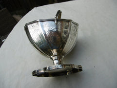 1792 fine George 111 silver swing handled basket by Maker TG 164 grams