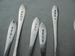 1792 rare set 0f 10 Irish bright cut star dessert spoons by J Shields 230g