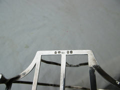 1792 lovely George 111 toast rack by Charles Hougham 165 grams with crest