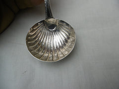 1794 beautiful Irish Georgian Bright cut star sauce ladle by John Sheils