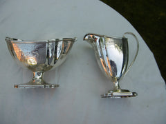 1794 beautiful George 111 silver cream jug and sugar basket by S Hougham 355g