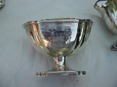 1794 beautiful George 111 silver cream jug and sugar basket by S Hougham 355g