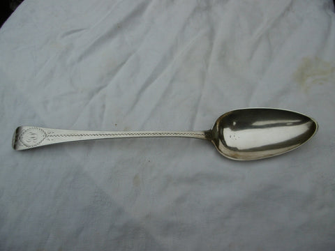1795 beautiful Georgian bright cut basting spoon by Summer and Fearn 30cms 120g