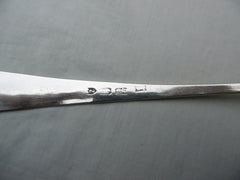 1796 very nice Georgian Irish bright cut star basting spoon by J Keating great crest