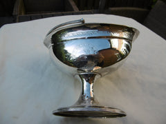 1796 fine Irish Georgian silver basket by George West , lovely crest 230g
