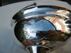 1796 fine Irish Georgian silver basket by George West , lovely crest 230g