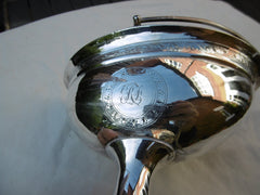 1796 fine Irish Georgian silver basket by George West , lovely crest 230g