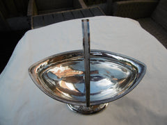 1796 fine Irish Georgian silver basket by George West , lovely crest 230g